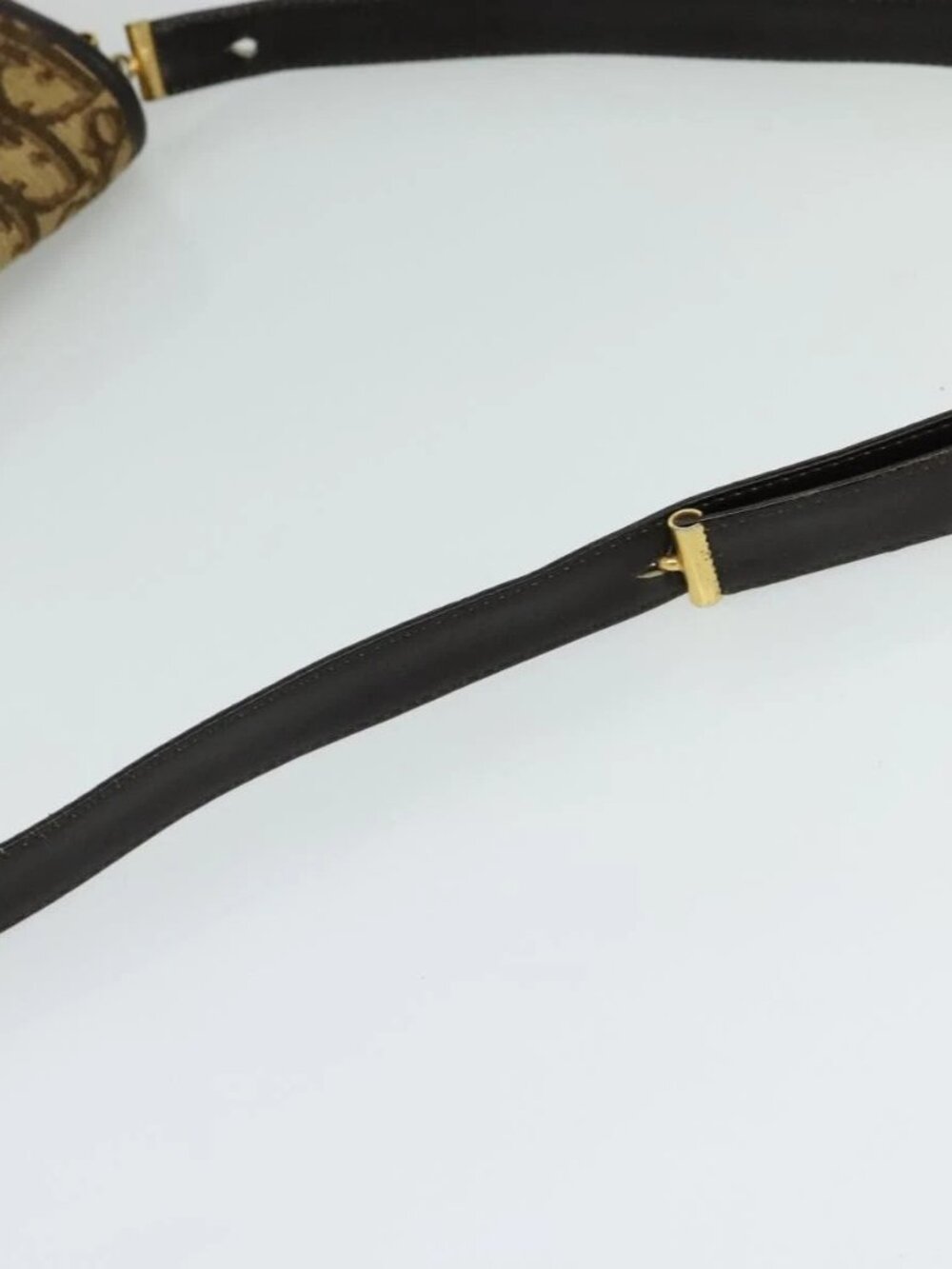 Christian Dior Trotter Canvas Shoulder Bag Brown Gold Auth 126151 - Picture 8 of 16